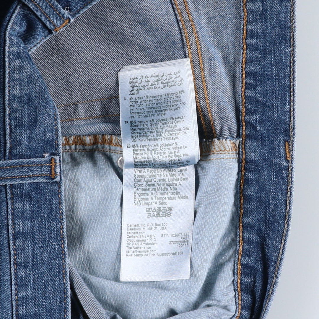 Carhartt straight fit tapered denim pants, men's size W37 (approx.) cotton blue type Vintage Second Hand