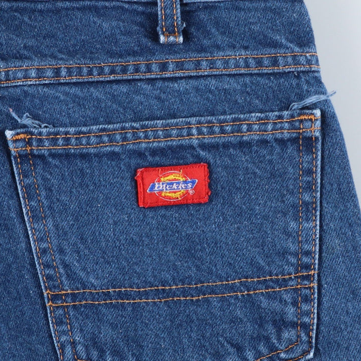 Dickies Regular Fit Painted Straight Denim Pants, Men's Size W34 (approx.) cotton blue type Vintage Second Hand