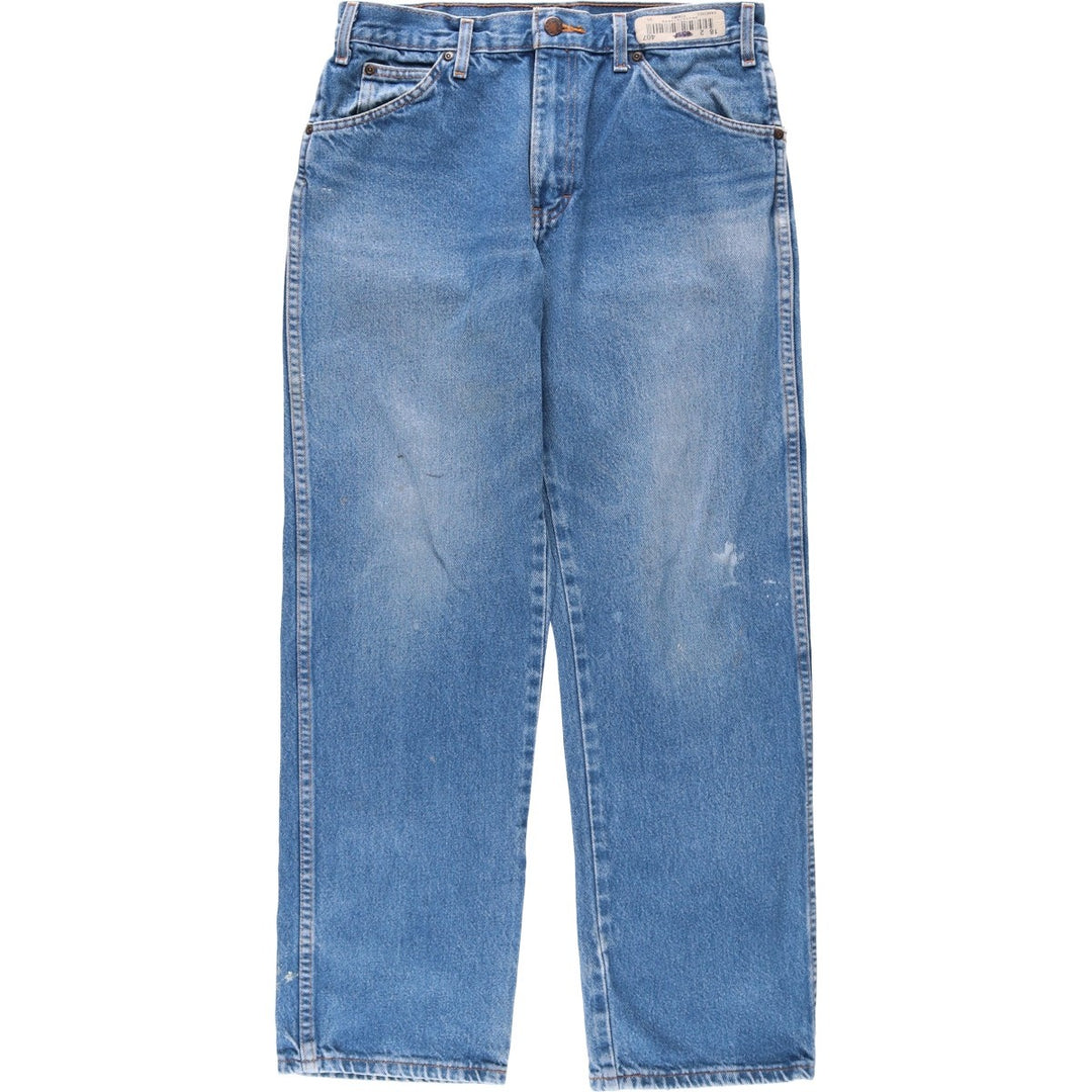 Dickies painted straight denim pants, men's size W32 (approx.) cotton blue type Vintage Second Hand