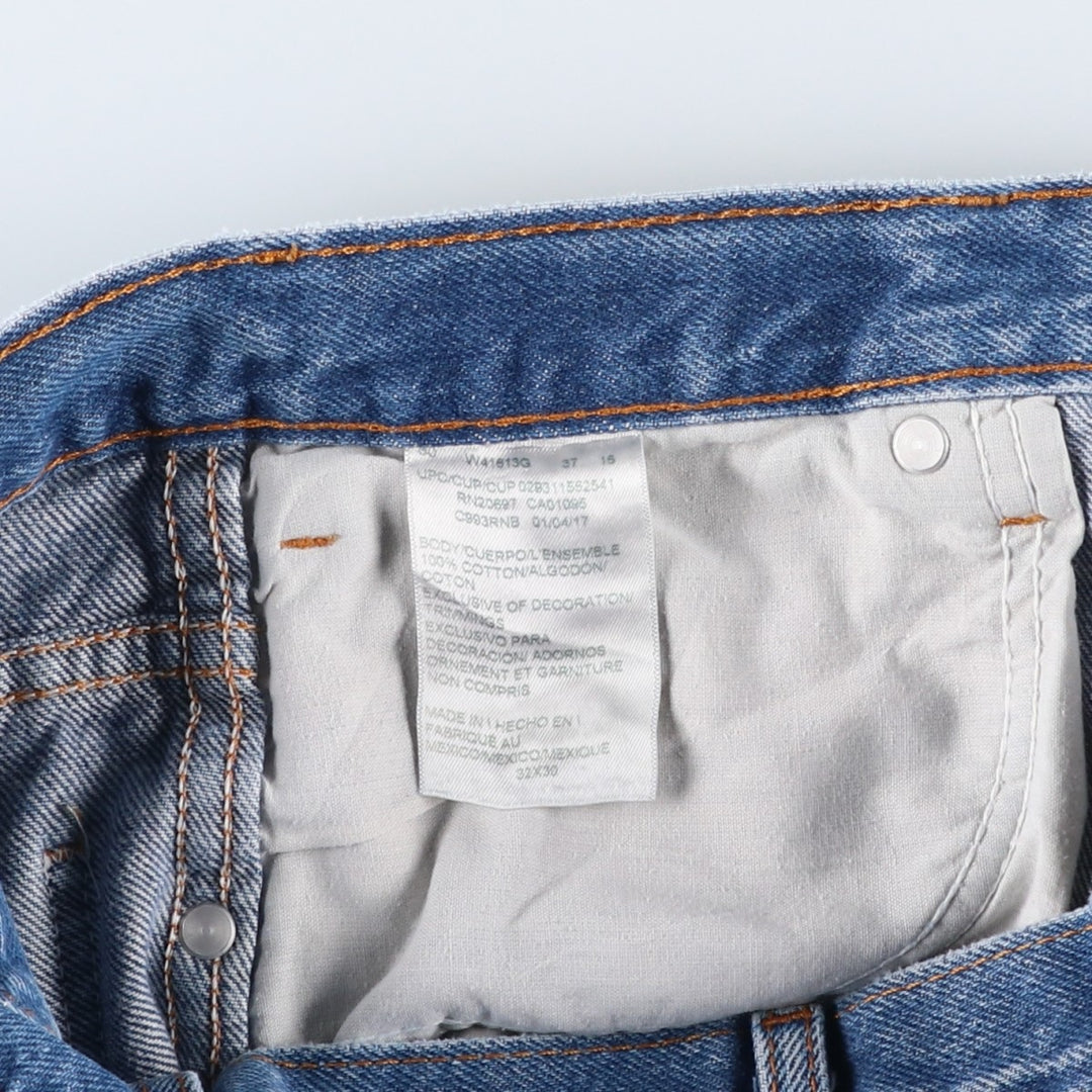 Dickies painted straight denim pants, men's size W32 (approx.) cotton blue type Vintage Second Hand