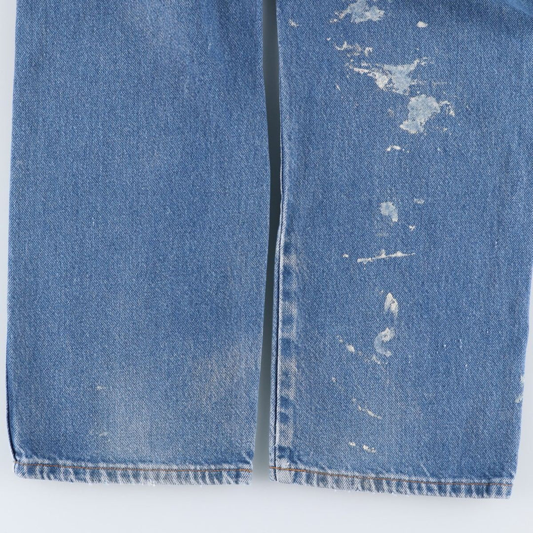 Dickies painted straight denim pants, men's size W32 (approx.) cotton blue type Vintage Second Hand
