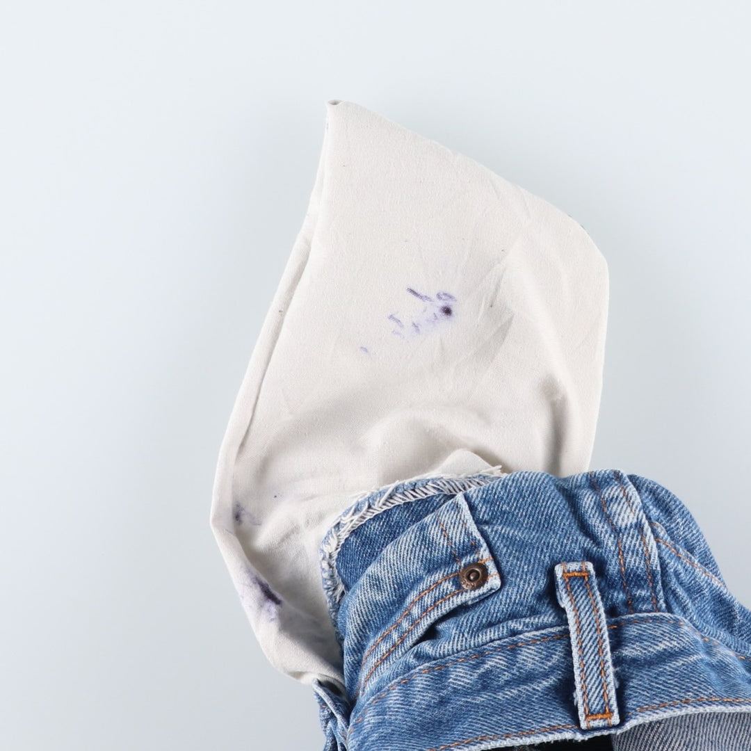 Dickies painted straight denim pants, men's size W32 (approx.) cotton blue type Vintage Second Hand