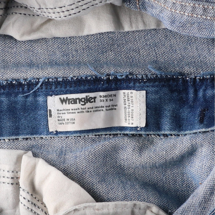 Vintage 80s-90'S Wrangler Straight Denim Pants, Made in USA, Men's Size W32 cotton blue type Vintage Second Hand