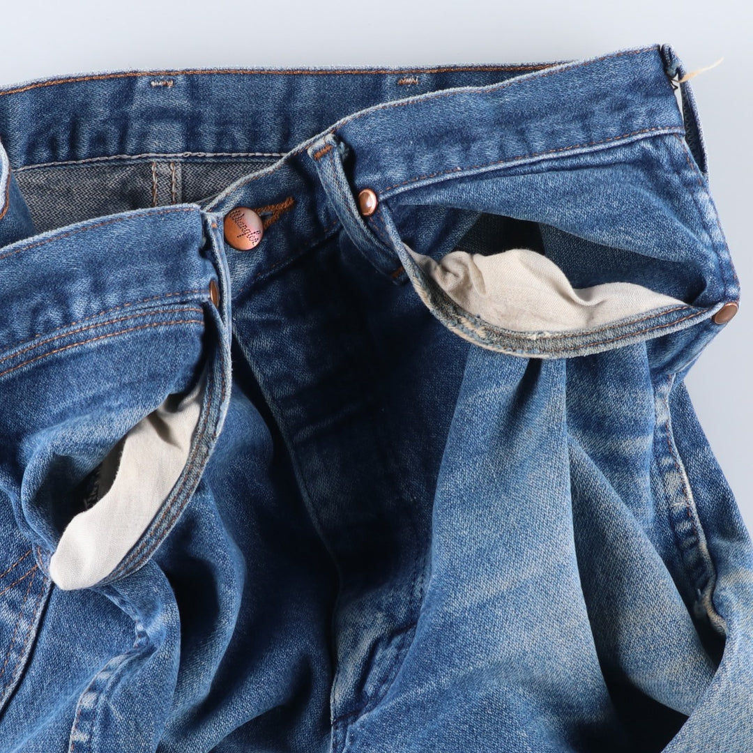 Vintage 80s-90'S Wrangler Straight Denim Pants, Made in USA, Men's Size W32 cotton blue type Vintage Second Hand
