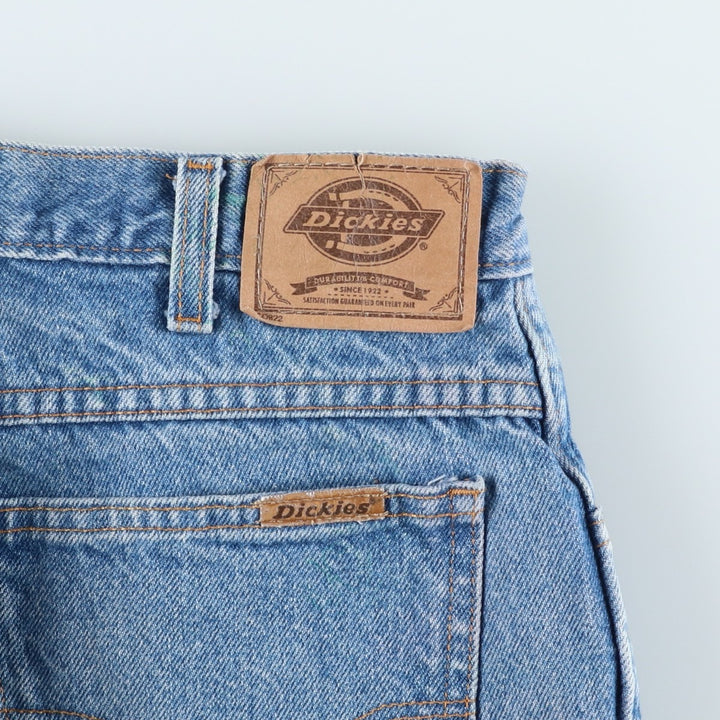 Dickies tapered denim pants for men, equivalent to W33 unclear blue type Vintage Second Hand