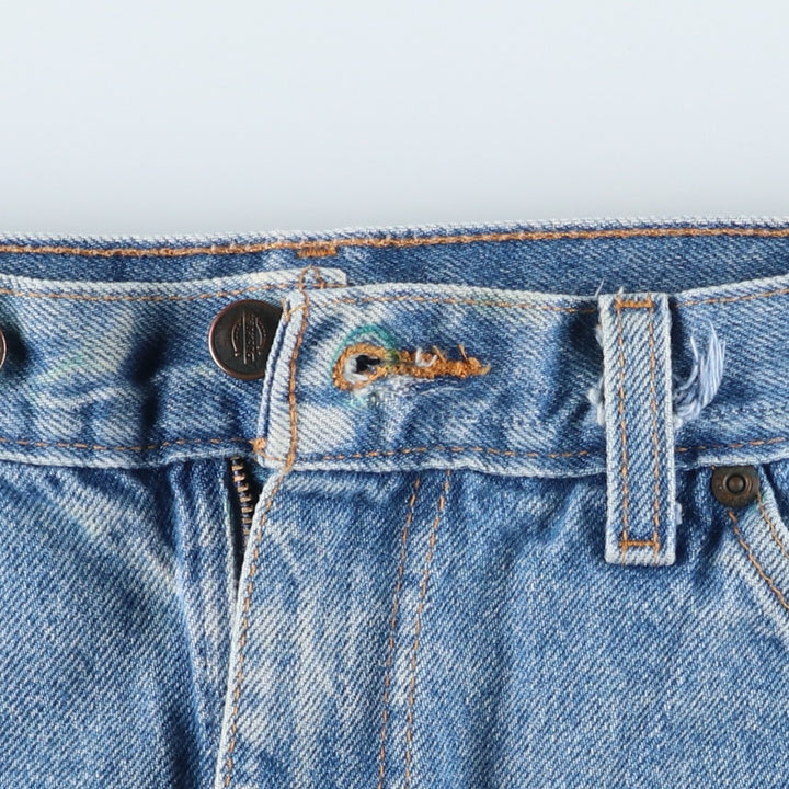 Dickies tapered denim pants for men, equivalent to W33 unclear blue type Vintage Second Hand