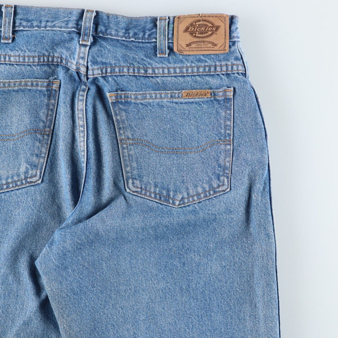 Dickies tapered denim pants for men, equivalent to W33 unclear blue type Vintage Second Hand