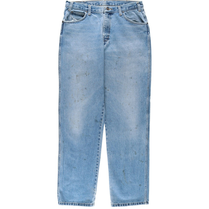 Dickies tapered denim pants for men, equivalent to W34 cotton Blue type light blue Vintage Second Hand