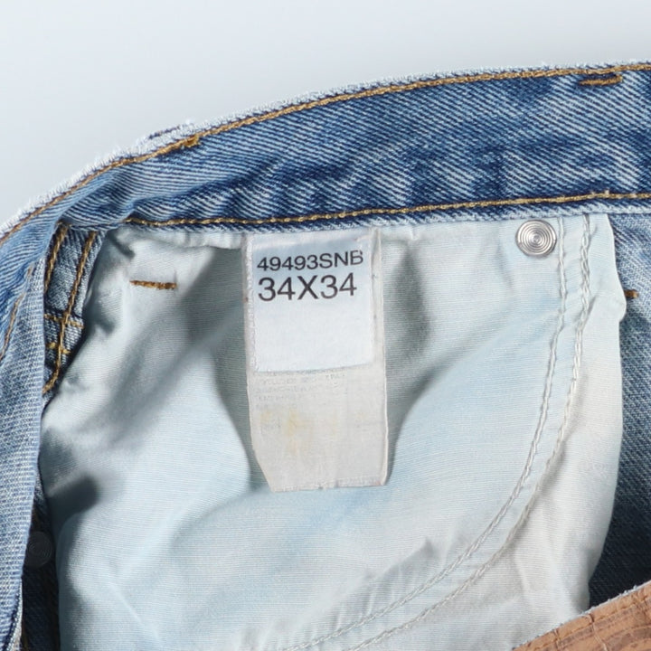Dickies tapered denim pants for men, equivalent to W34 cotton Blue type light blue Vintage Second Hand