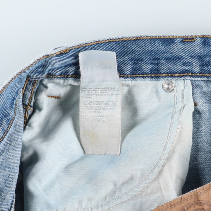 Dickies tapered denim pants for men, equivalent to W34 cotton Blue type light blue Vintage Second Hand