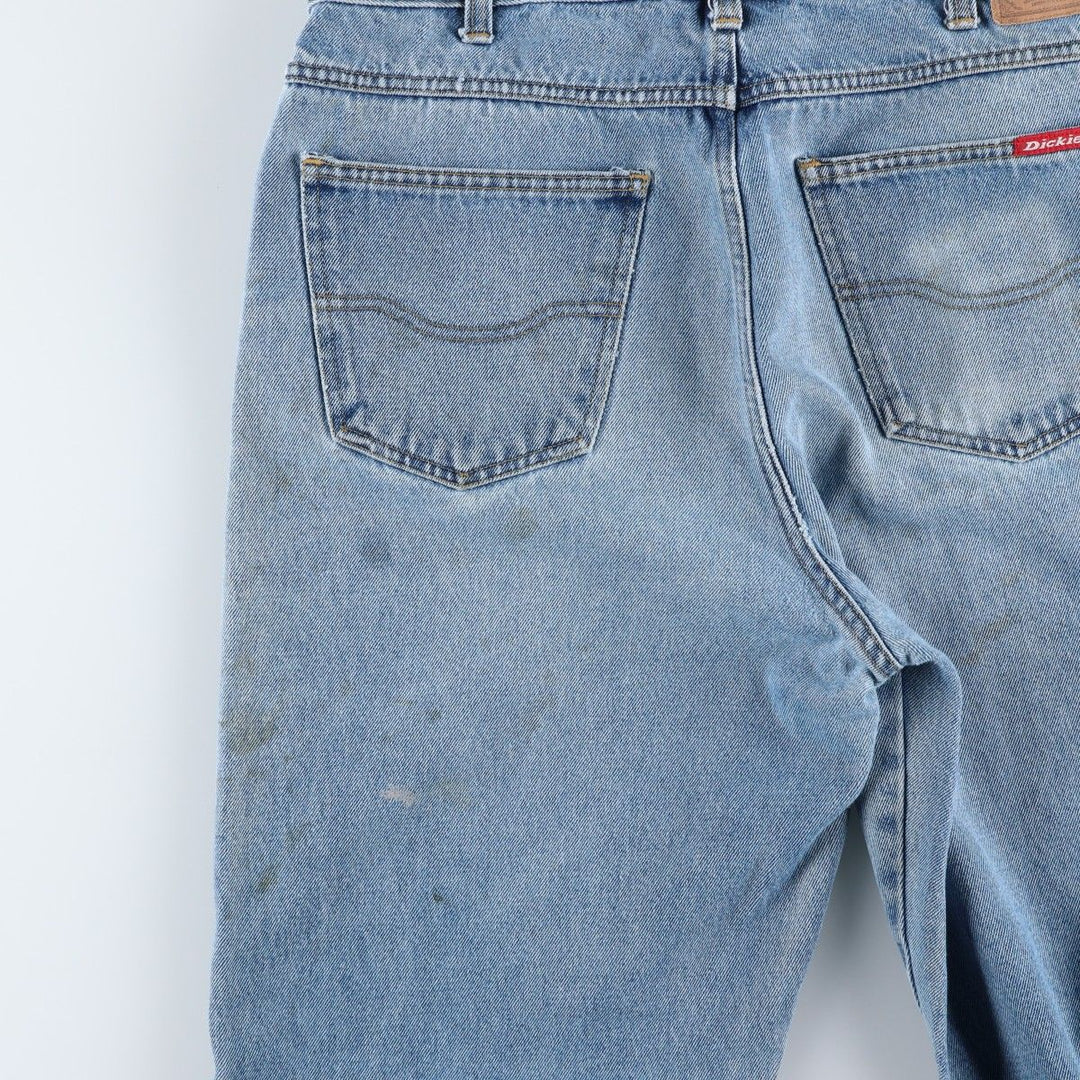 Dickies tapered denim pants for men, equivalent to W34 cotton Blue type light blue Vintage Second Hand