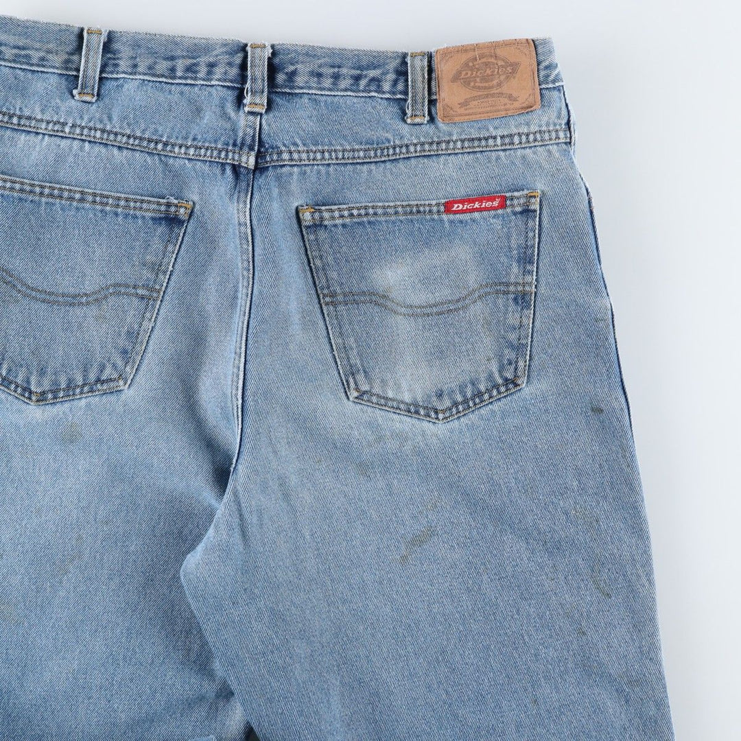 Dickies tapered denim pants for men, equivalent to W34 cotton Blue type light blue Vintage Second Hand