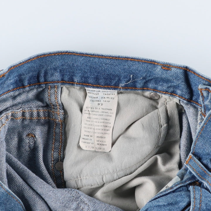 Dickies tapered denim pants for men, equivalent to W31 cotton blue type Vintage Second Hand