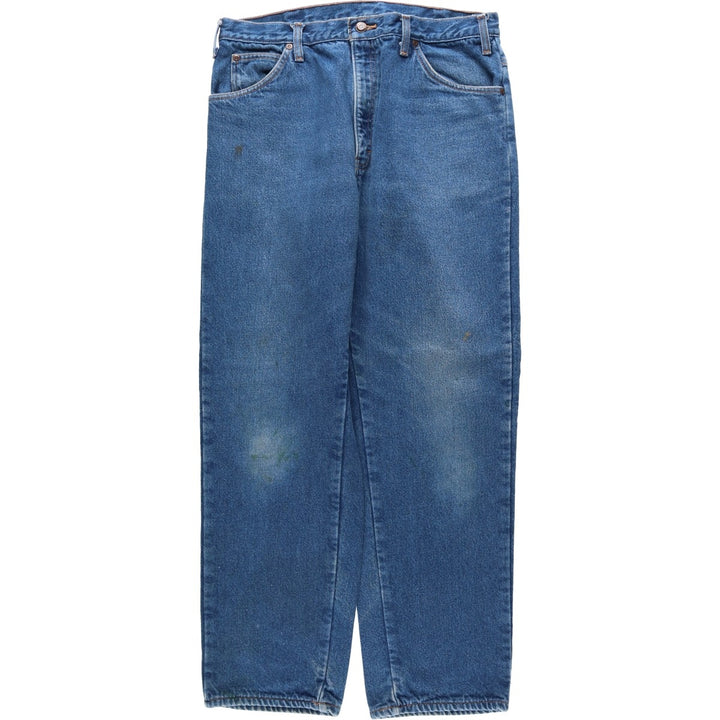 Dickies tapered denim pants for men, equivalent to W35 unclear blue type Vintage Second Hand