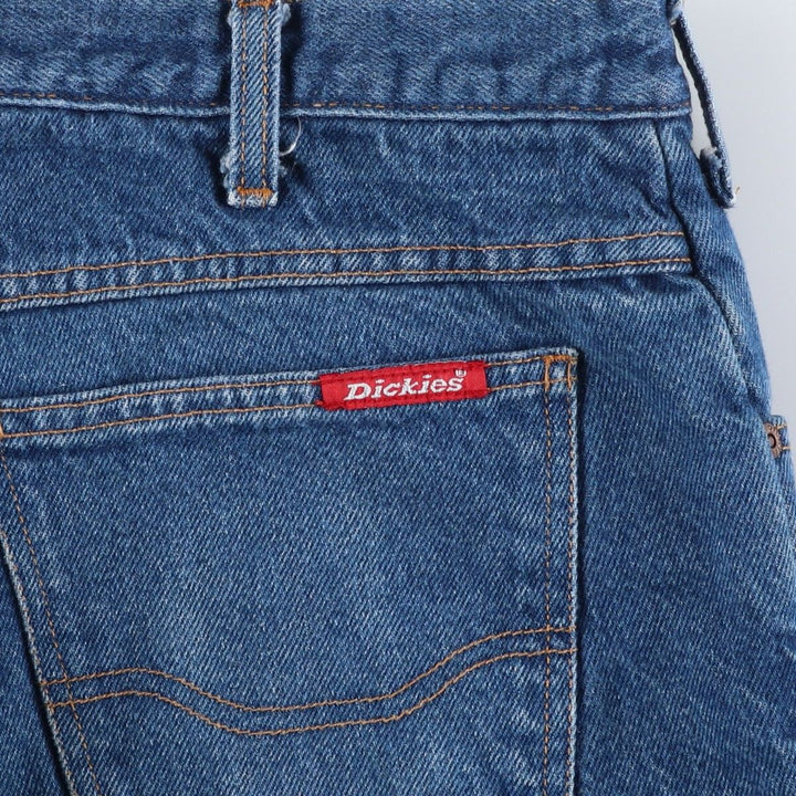 Dickies tapered denim pants for men, equivalent to W35 unclear blue type Vintage Second Hand