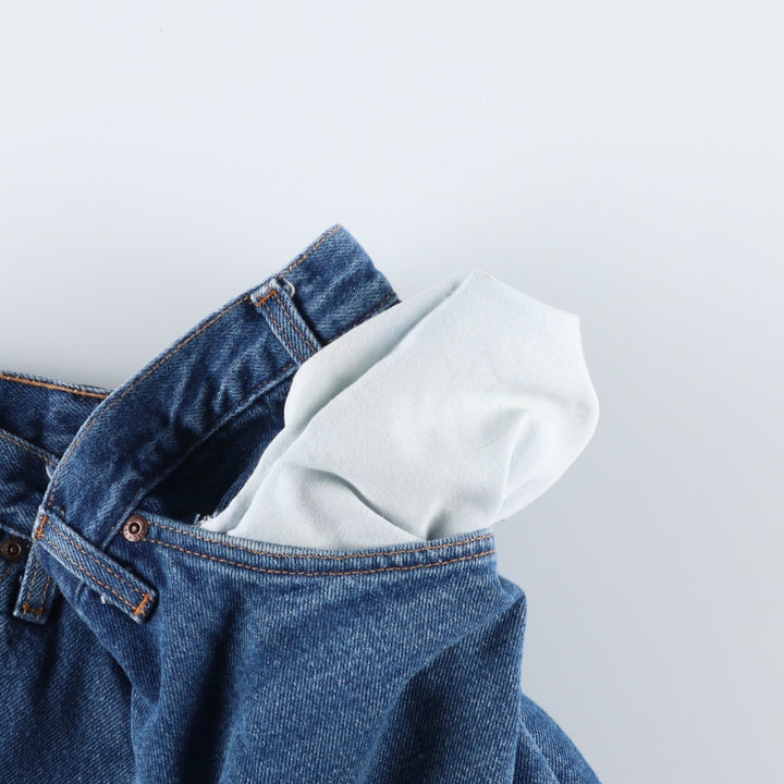 Dickies tapered denim pants for men, equivalent to W35 unclear blue type Vintage Second Hand