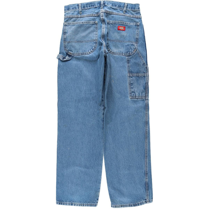 Dickies denim painter pants for men, equivalent to W33 unclear blue type Vintage Second Hand