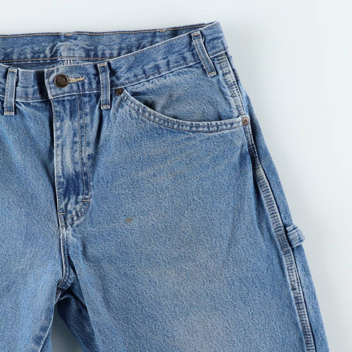 Dickies denim painter pants for men, equivalent to W33 unclear blue type Vintage Second Hand