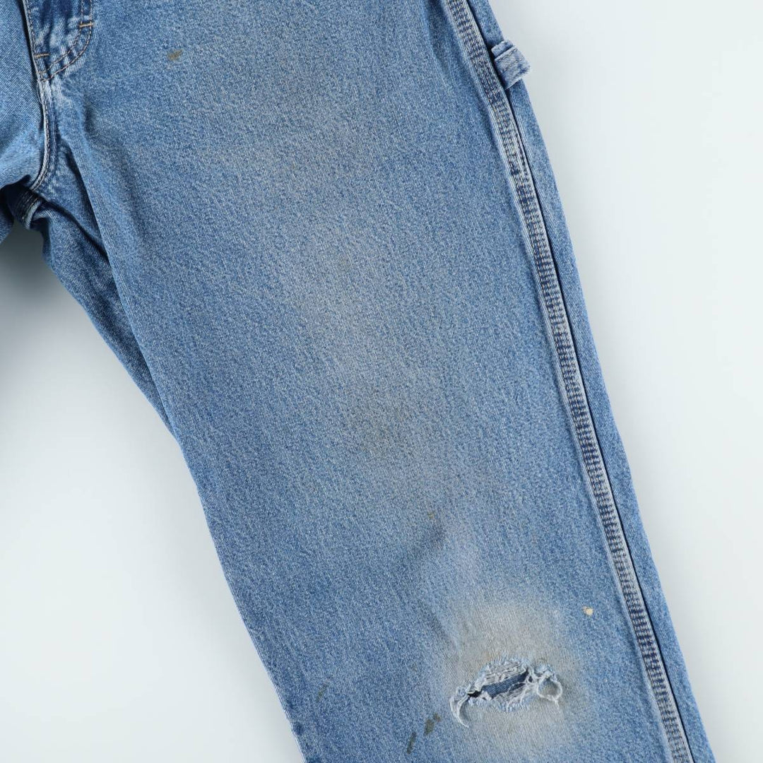 Dickies denim painter pants for men, equivalent to W33 unclear blue type Vintage Second Hand