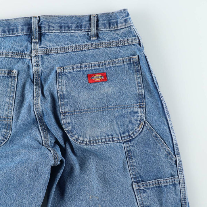 Dickies denim painter pants for men, equivalent to W33 unclear blue type Vintage Second Hand