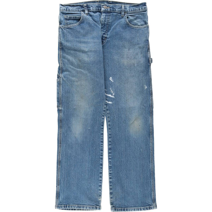 Dickies denim painter pants for men, equivalent to W33 cotton blue type Vintage Second Hand