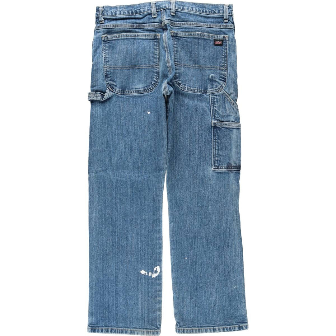 Dickies denim painter pants for men, equivalent to W33 cotton blue type Vintage Second Hand