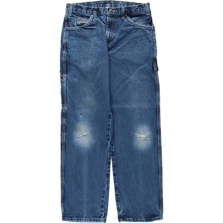 Dickies denim painter pants for men, equivalent to W32 cotton blue type Vintage Second Hand