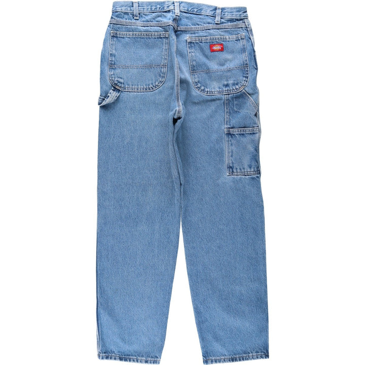 Dickies denim painter pants for men, equivalent to W33 cotton blue type Vintage Second Hand
