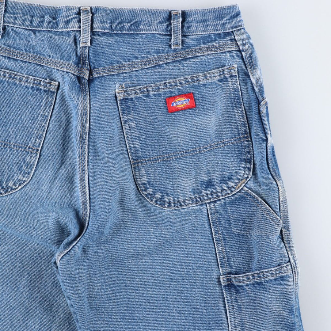 Dickies denim painter pants for men, equivalent to W33 cotton blue type Vintage Second Hand