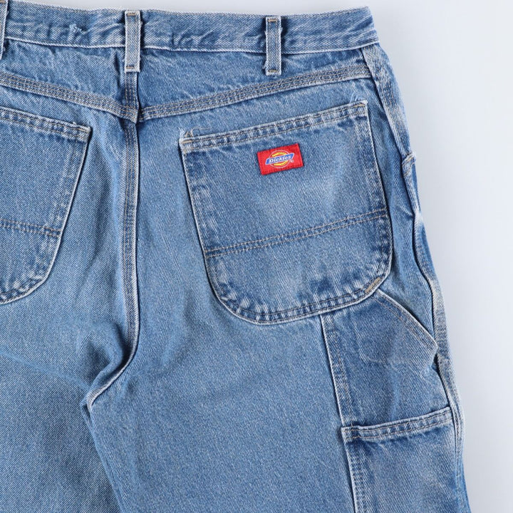 Dickies denim painter pants for men, equivalent to W33 cotton blue type Vintage Second Hand