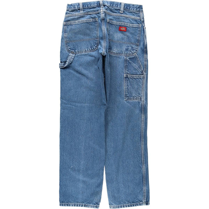 Dickies denim painter pants for men, equivalent to W32 cotton blue type Vintage Second Hand