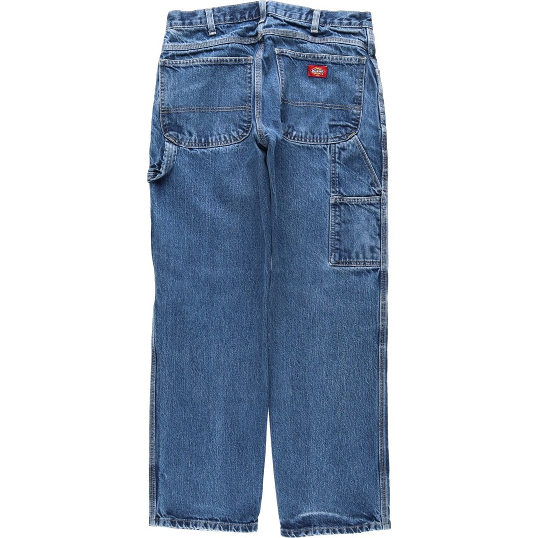 Dickies denim painter pants for men, equivalent to W32 cotton blue type Vintage Second Hand