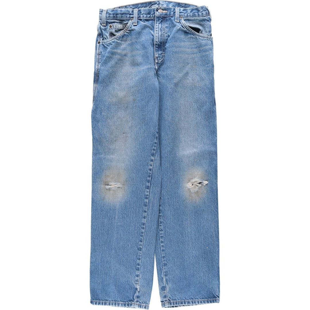 Dickies denim painter pants for men, equivalent to W32 unclear blue type Vintage Second Hand