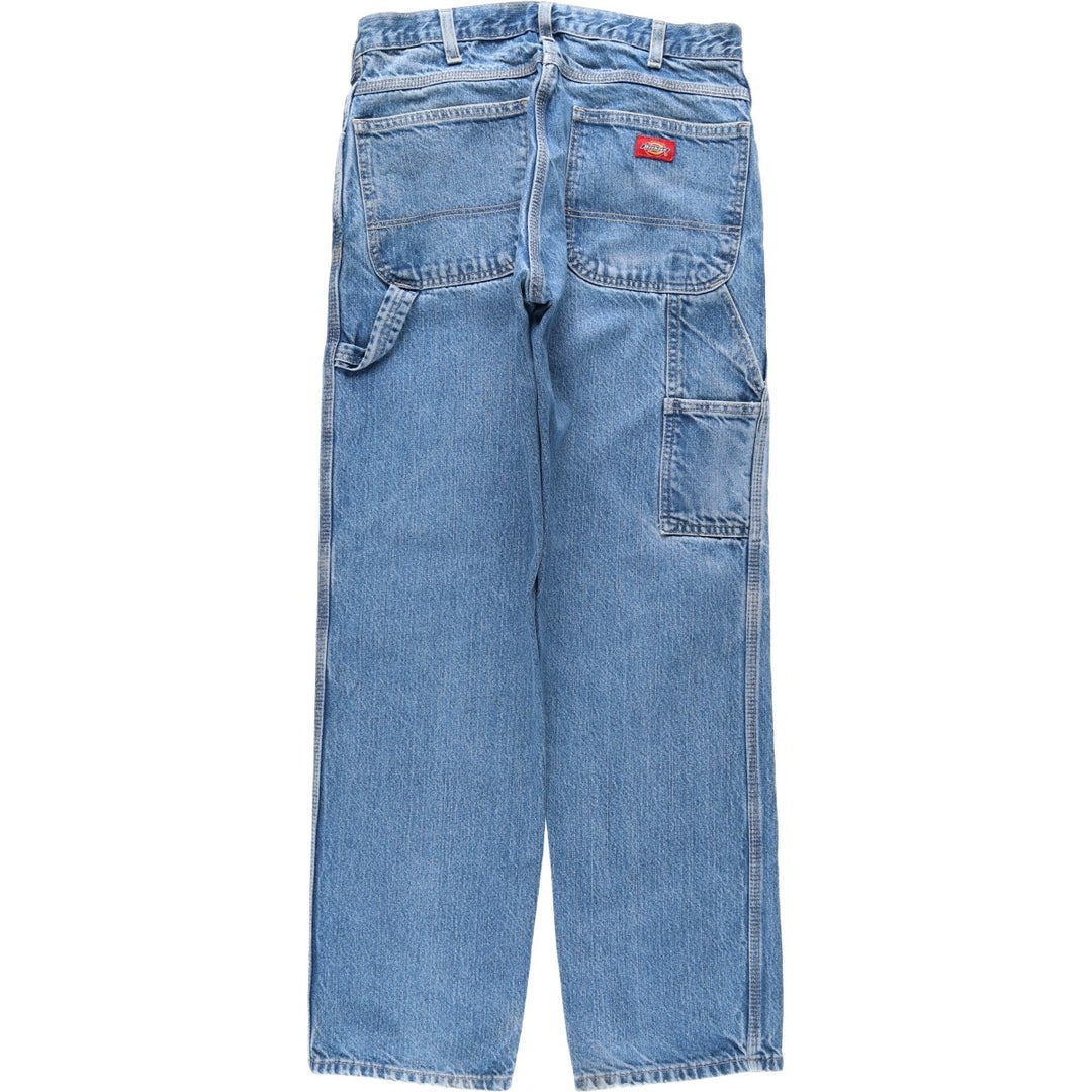 Dickies denim painter pants for men, equivalent to W32 unclear blue type Vintage Second Hand