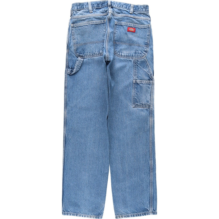 Dickies denim painter pants for men, equivalent to W32 unclear blue type Vintage Second Hand