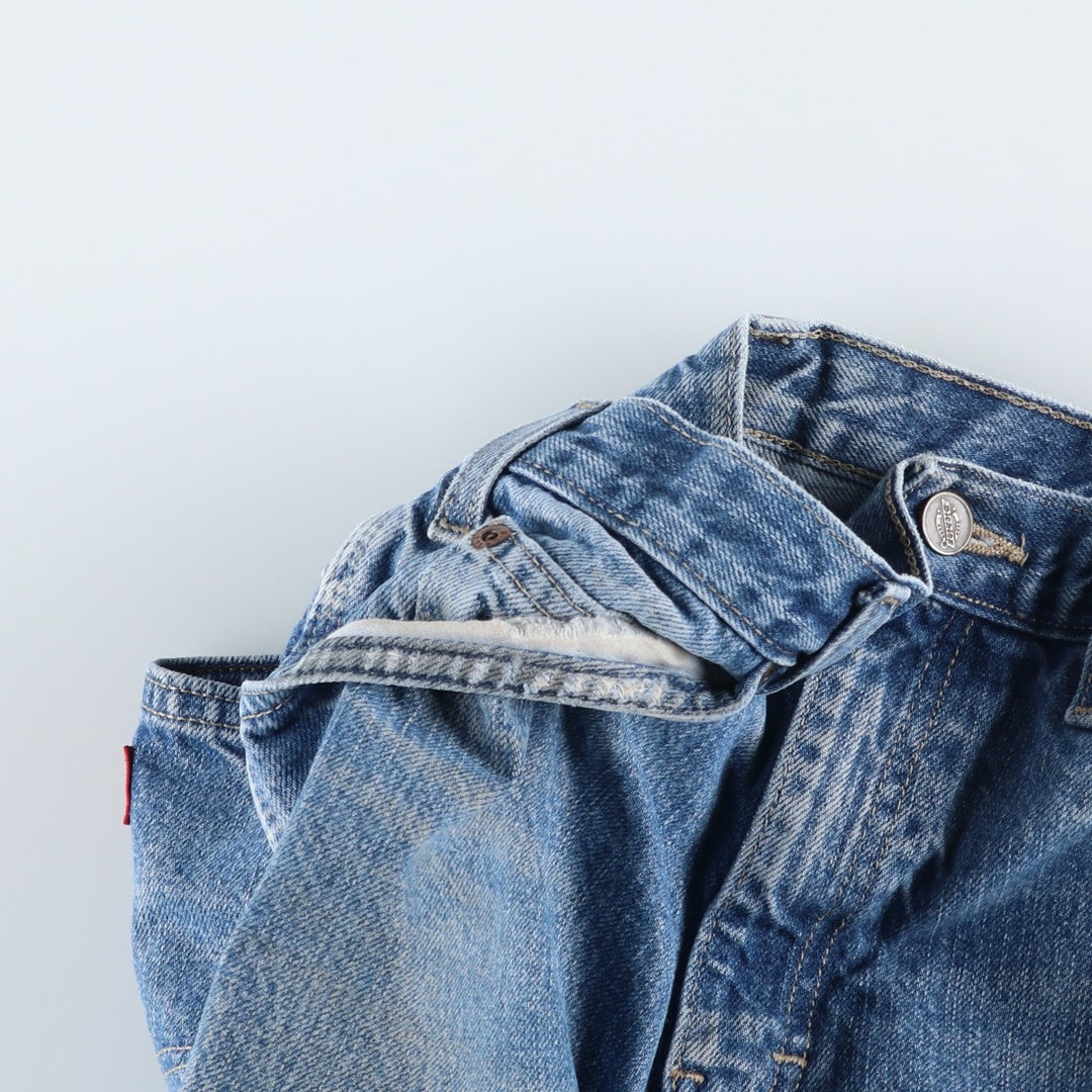 Dickies denim painter pants for men, equivalent to W32 unclear blue type Vintage Second Hand