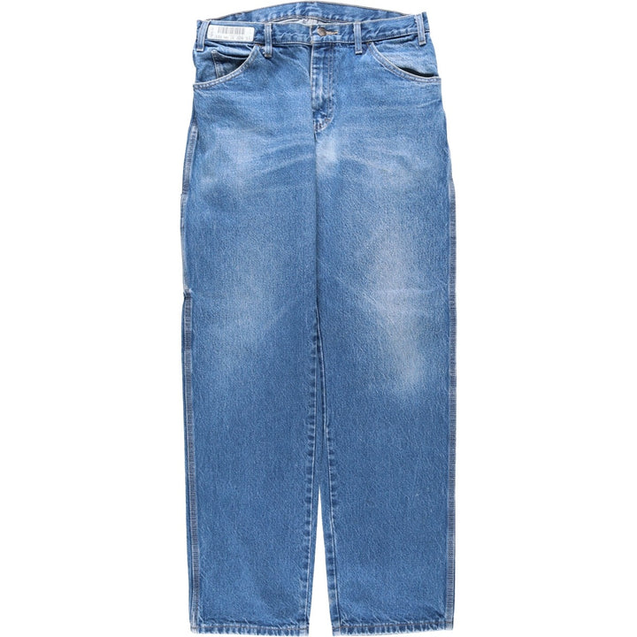 Dickies denim painter pants for men, equivalent to W33 cotton blue type Vintage Second Hand