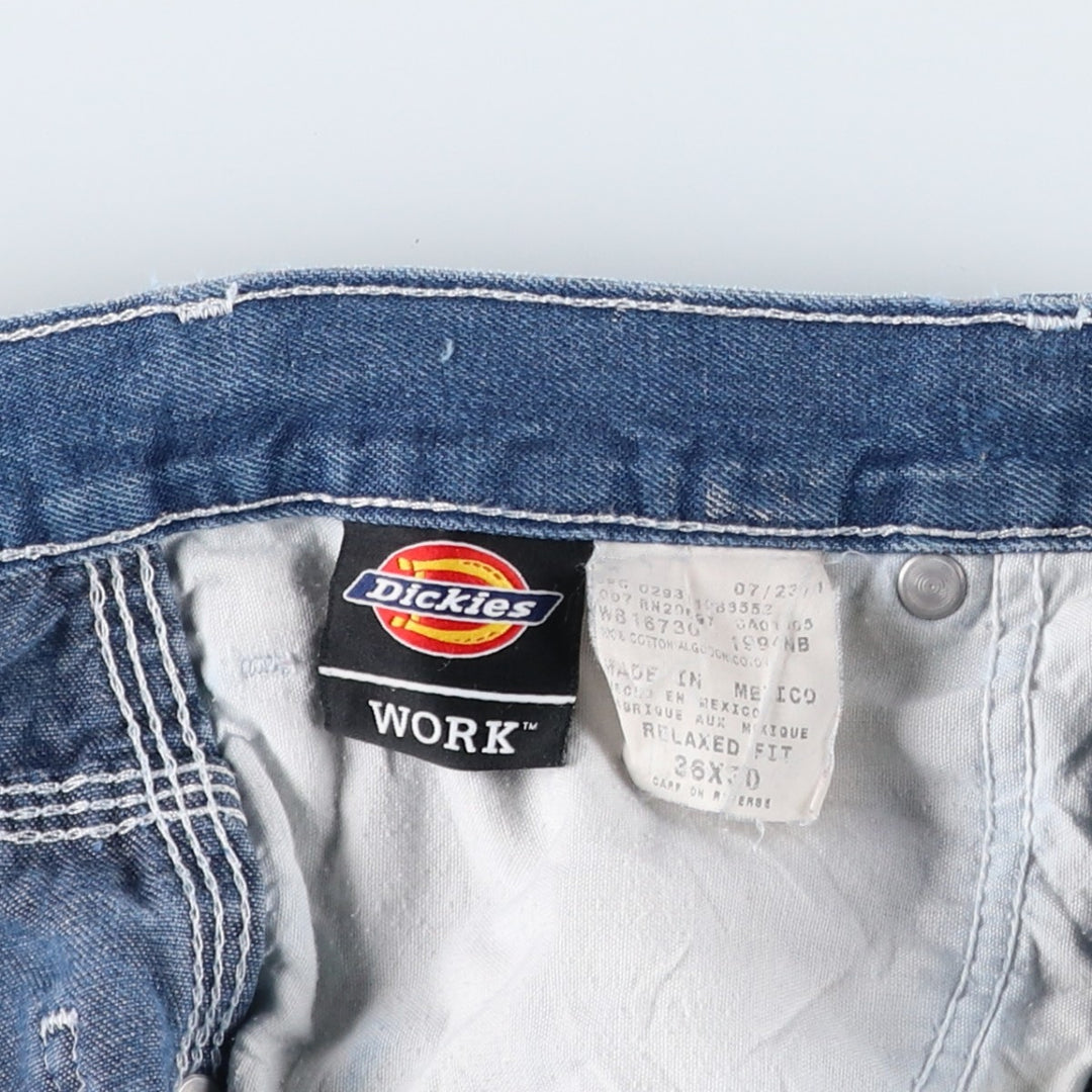 Dickies Relaxed Fit Denim Painter Pants Men's W37 cotton blue type Vintage Second Hand