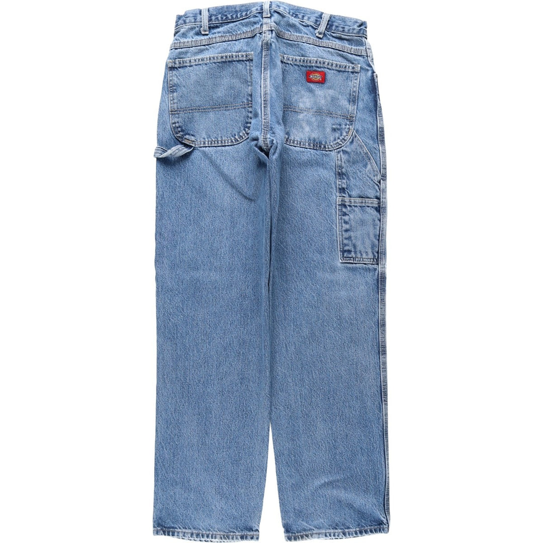 Dickies denim painter pants for men, equivalent to W32 unclear blue type Vintage Second Hand
