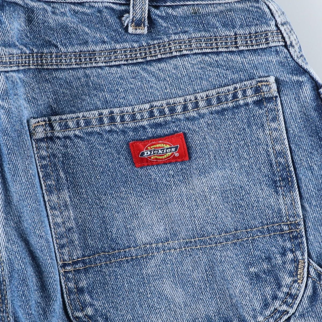 Dickies denim painter pants for men, equivalent to W32 unclear blue type Vintage Second Hand