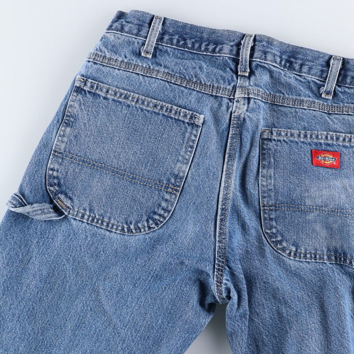 Dickies denim painter pants for men, equivalent to W32 unclear blue type Vintage Second Hand
