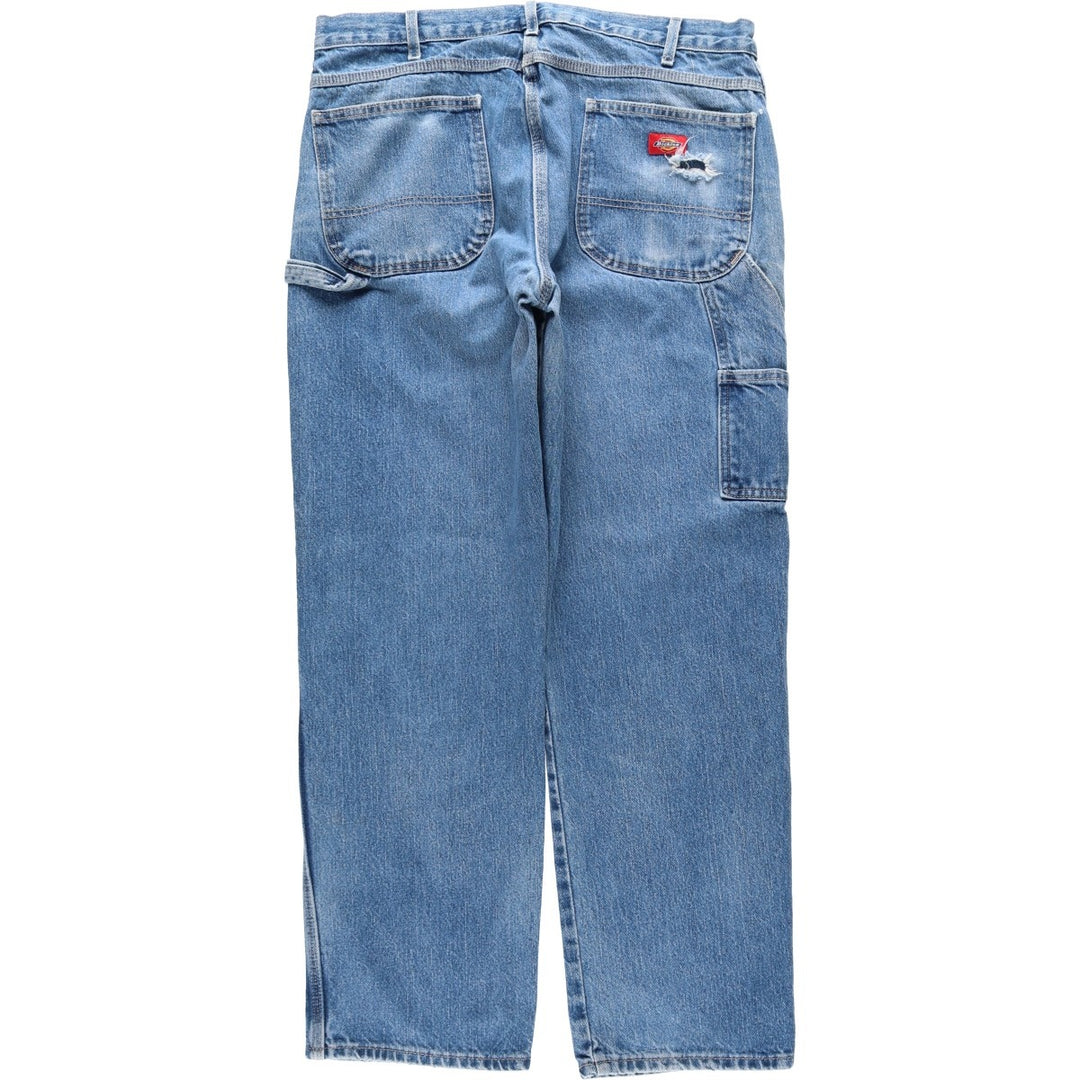 Dickies denim painter pants for men, equivalent to W37 cotton blue type Vintage Second Hand
