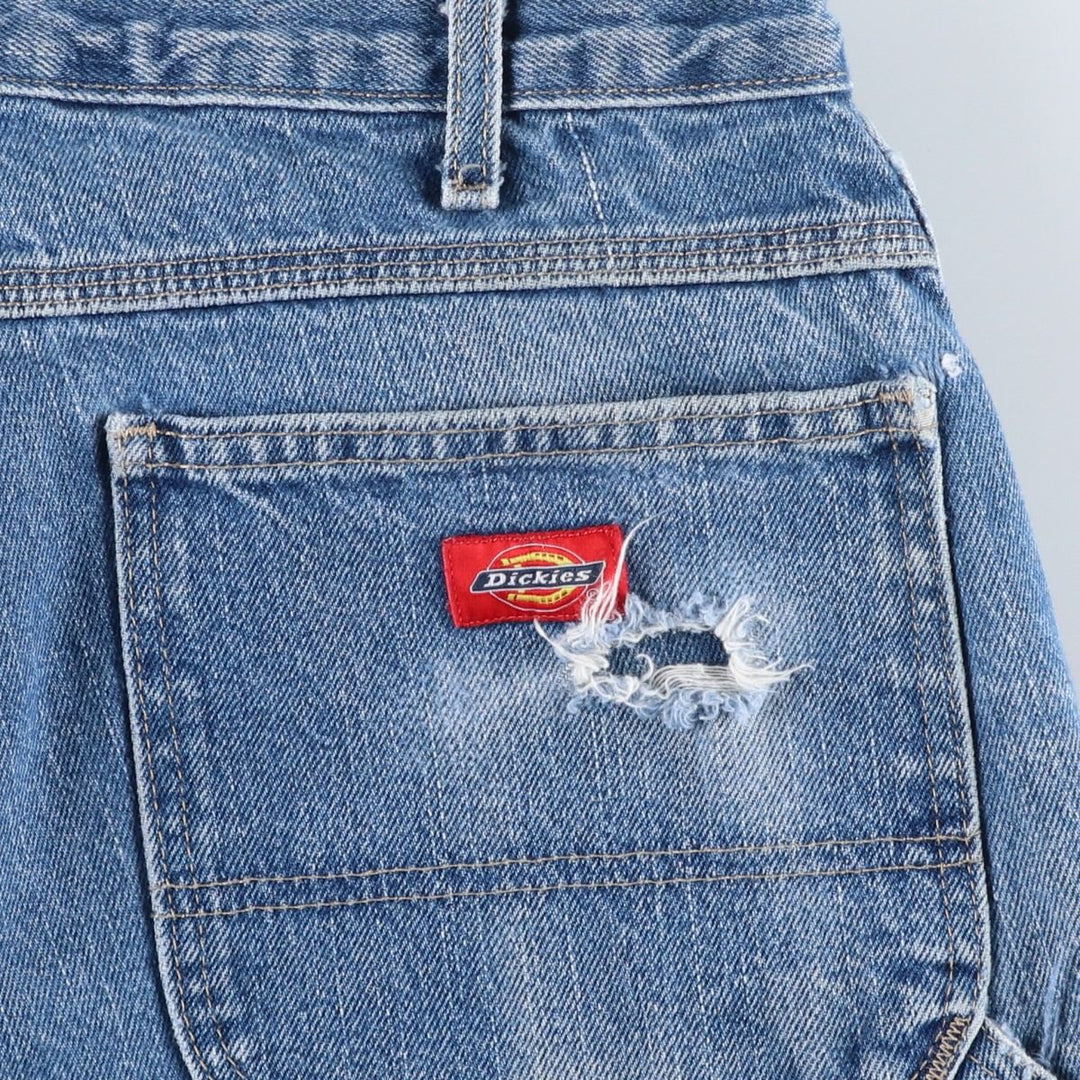Dickies denim painter pants for men, equivalent to W37 cotton blue type Vintage Second Hand