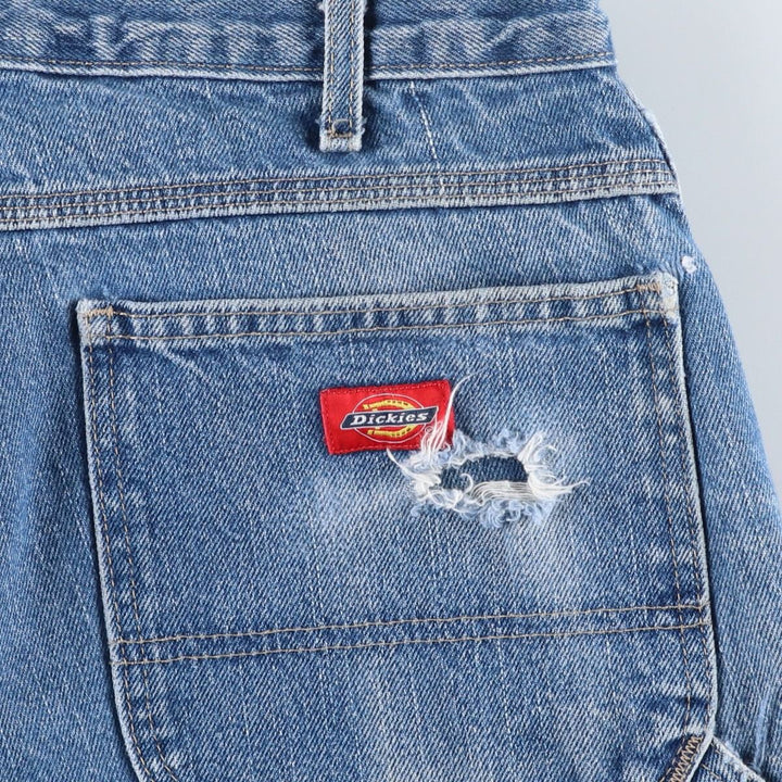 Dickies denim painter pants for men, equivalent to W37 cotton blue type Vintage Second Hand