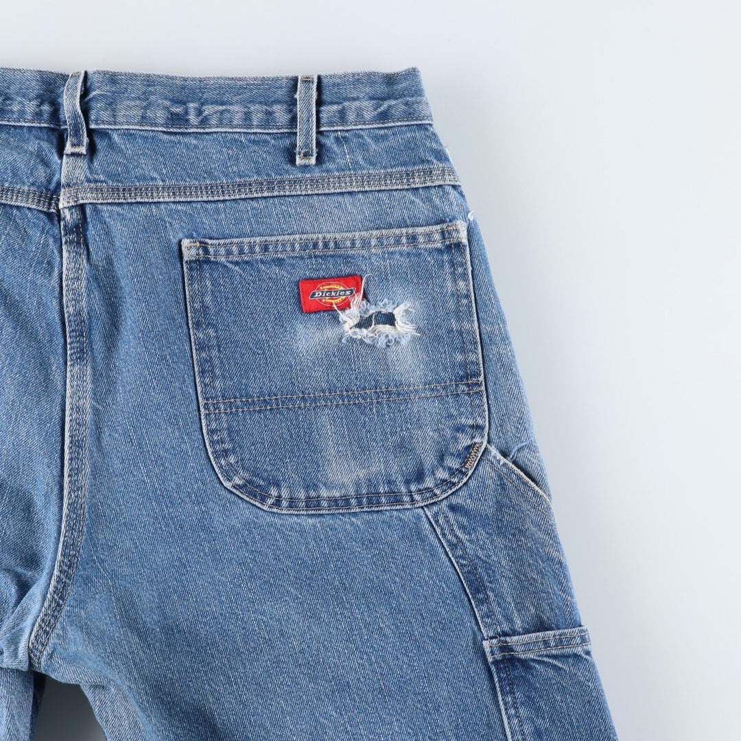 Dickies denim painter pants for men, equivalent to W37 cotton blue type Vintage Second Hand