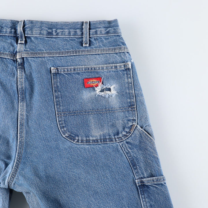 Dickies denim painter pants for men, equivalent to W37 cotton blue type Vintage Second Hand