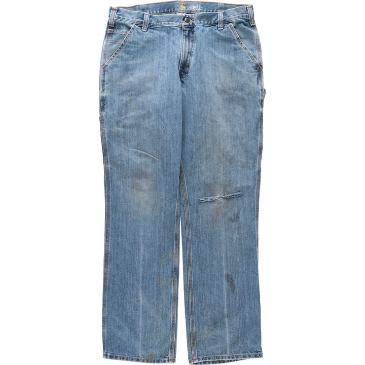 Carhartt Relaxed Fit Denim Painter Pants, Men's Size 36 unclear blue type Vintage Second Hand