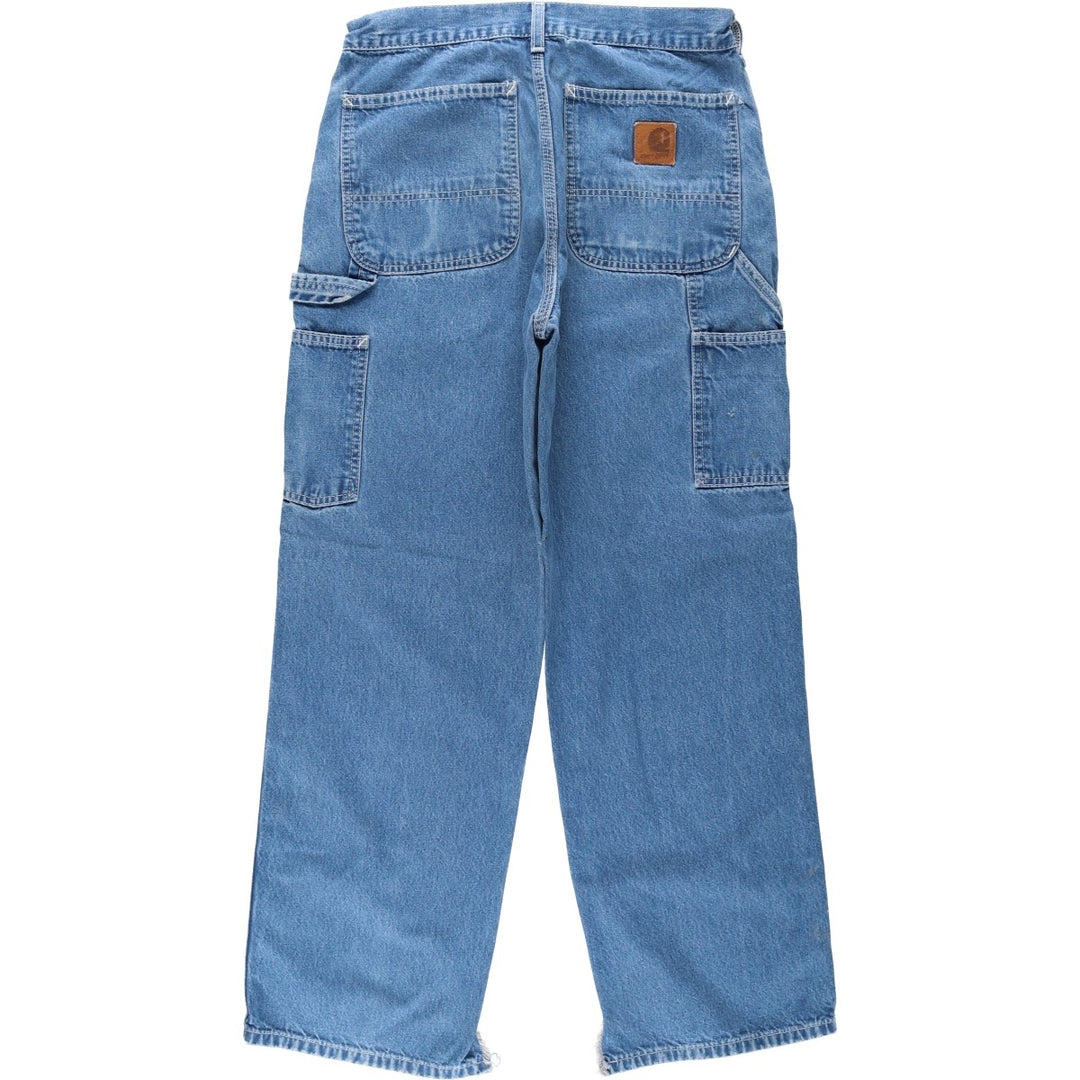 Carhartt denim painter pants, men's size W30 (approx.) cotton blue type Vintage Second Hand