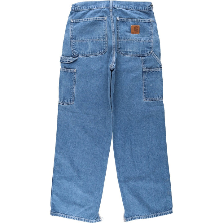 Carhartt denim painter pants, men's size W30 (approx.) cotton blue type Vintage Second Hand