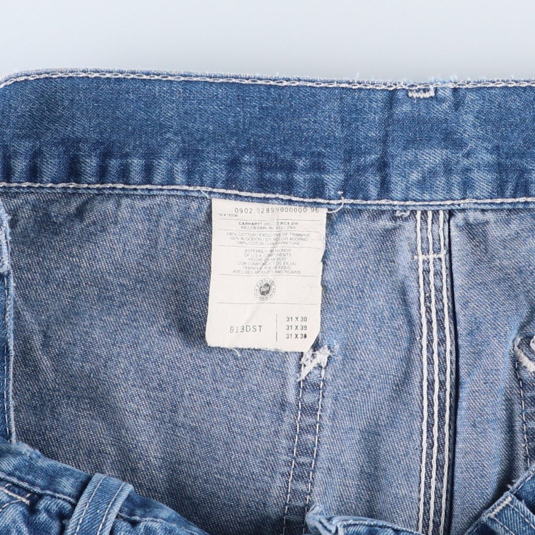 Carhartt denim painter pants, men's size W30 (approx.) cotton blue type Vintage Second Hand